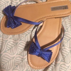 INC Blue Thong Sandals